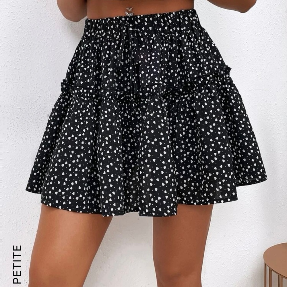Print Ruffle Skirt